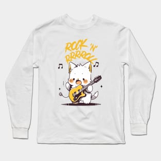 Rock 'n' Rrrroll! (Rock 'n' Roll Cat) Long Sleeve T-Shirt